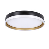 Florida lampa sufitowa plafon biały + złoty + czarny 24w led 38 cm klosz biały