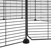 Klatka dla zwierząt z bramką, 12 paneli, czarna, 35x35 cm, stal