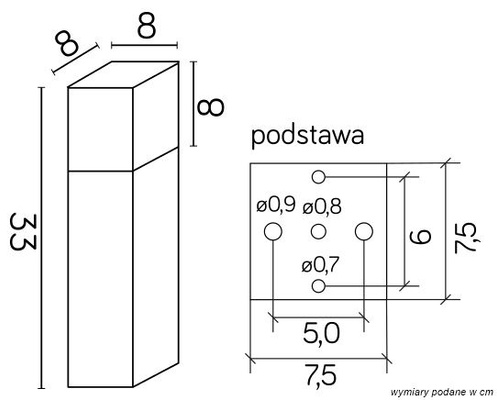 Lampa ogrodowa stojąca CB-330 DG