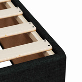 Łóżko kontynentalne z materacem Czarny 140 x 200 cm tkanina