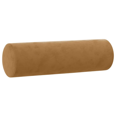 2-osobowa sofa z poduszkami, brązowa, 120 cm, aksamit