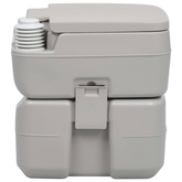 vidaXL Przenośna toaleta turystyczna, szara, 20+10 L