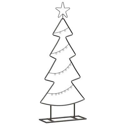 Metalowa choinka świąteczna z podstawą Czarny 90,5 cm Stal