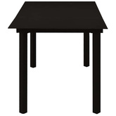 7-cz. zestaw mebli ogrodowych, rattan PVC, czarny