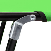 vidaXL Składany leżak, stal, zielony