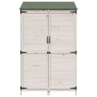 Shed ogrodowy Biały 106,5 x 56 x 176 cm Drewno Świerkowe