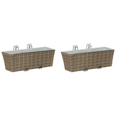 Balustrada 2 pcs 50 x 17 x 17 cm Metal