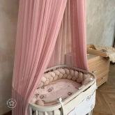 Tiulowy Baldachim Sufitowy Różowy