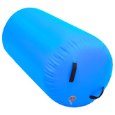 Dmuchany wałek gimnastyczny z pompką, 120x75 cm, PVC, niebieski
