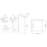Kabina walk-in ii 90x200cm transp 8mm shiny-glass chrom AK-32-192-S Invena