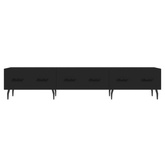 vidaXL Szafka pod TV, czarna, 150x36x30 cm, materiał drewnopochodny
