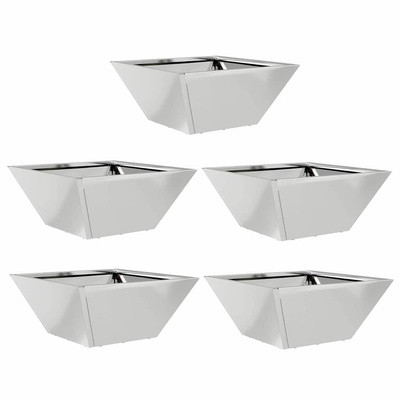 Doniczka ogrodowa 5 pcs Srebrny 35 x 35 x 15 cm
