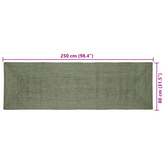 Dywany pokojowe Prostokątny Oliwkowy zielony 80 x 250 cm Juta