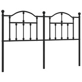 Metalowe wymienne wezgłowie, czarne, 135 cm