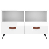 vidaXL Szafka pod TV, biała, wysoki połysk, 80x36x50 cm wariant 5