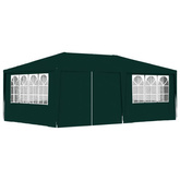 vidaXL Namiot imprezowy ze ściankami, 4x6 m, zielony, 90 g/m²