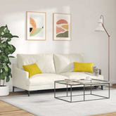 Poduszki na sofę 2 pcs Żółty 50 x 30 cm Tkanina sztruksowa