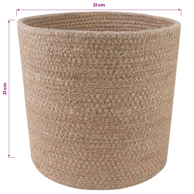 Zestaw doniczek 2 pcs naturalny ? 21 x 21 cm 100% Juta Tossa