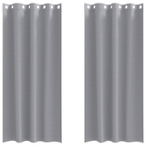 Firany blackout z kółkami 2 pcs Jasnoszary 225 x 140 cm
