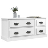 vidaXL Szafka pod TV, wysoki połysk, biała, 100x35,5x45 cm