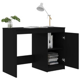 vidaXL Biurko, czarne, 100x50x76 cm, materiał drewnopochodny model standard
