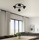 Boni spirala 3x3w gu10 led czarny