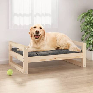 vidaXL Legowisko dla psa, 75,5x55,5x28 cm, lite drewno sosnowe