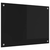 Panel kuchenny Czarny 70 x 50 cm szkło hartowane