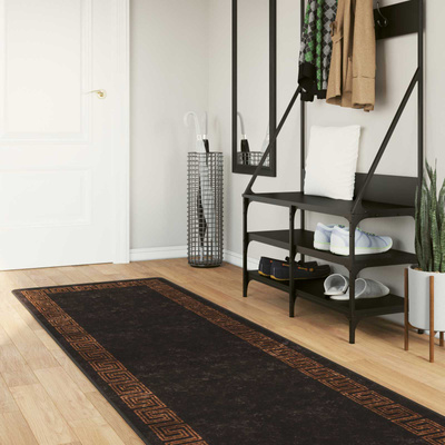 Chodnik dywanowy MARSA Czarny 80 x 250 cm Poliester i PVC
