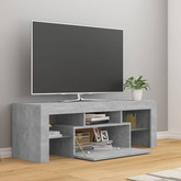 Szafka pod TV z oświetleniem LED, szarość betonu, 120x35x40 cm vidaXL