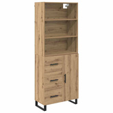 Highboard 2 szt. Dąb rzemieślniczy 69,5 x 34 x 180 cm