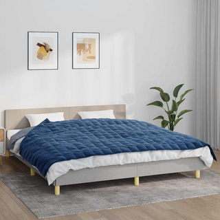 vidaXL Koc obciążeniowy, niebieski, 155x220 cm, 11 kg, tkanina
