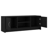 vidaXL Szafka pod TV, czarna, 102x30x37,5 cm, materiał drewnopochodny