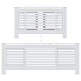 Osłona na kaloryfer z MDF, biała, 205 cm