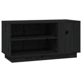 vidaXL Szafka pod TV, czarna, 80x35x40,5 cm, lite drewno sosnowe