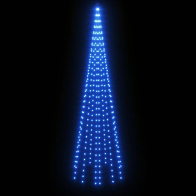 vidaXL Choinka do montażu na maszcie, 310 niebieskich LED, 300 cm