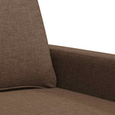 Sofa 2-osobowa, brązowa, 120 cm, tapicerowana tkaniną