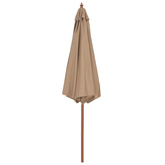 Parasol ogrodowy na drewnianym słupku, 300 cm, taupe