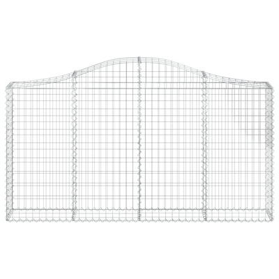 Kosze gabionowe, 4 szt, 200x30x100/120 cm, galwanizowane żelazo