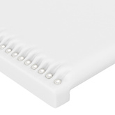 vidaXL Zagłówek do łóżka z LED, biały, 93x16x118/128cm, sztuczna skóra