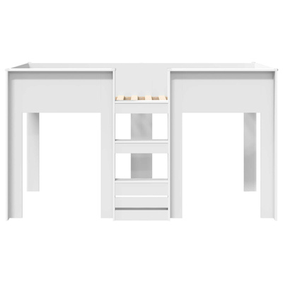 Łóżko piętrowe dla dzieci Biały 75 x 190 cm Drewno inżynieryjne