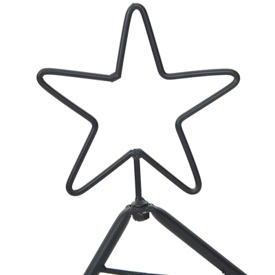 Metalowa choinka świąteczna z podstawą Czarny 60 cm Stal