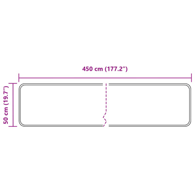 Chodnik dywanowy MARSA Czarny 50 x 450 cm Poliester i PVC