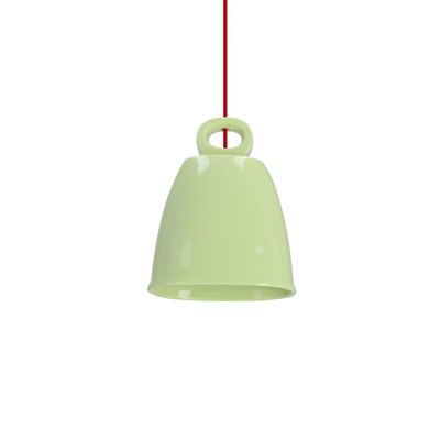Lampa wisząca SEWILLA zielona - z ceramicznym kloszem - skandynawska lampa nad stół
