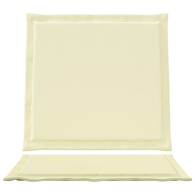 Poduszki na Siedzisko i Oparcie 2 pcs kremowy 47 x 45 x 2 cm