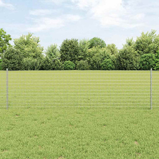Wbudowany słupek ogrodzeniowy 5 szt. srebrny 100 cm