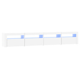 vidaXL Szafka pod TV z oświetleniem LED, biała, 240x35x40 cm