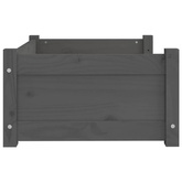 Legowisko dla psa, szare, 65,5x50,5x28 cm, lite drewno sosnowe vidaXL