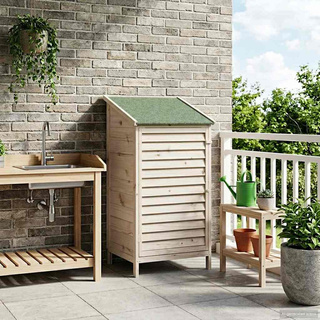 Shed ogrodowy Biały 59 x 56 x 113,5 cm Drewno Świerkowe