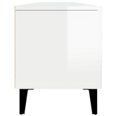 vidaXL Szafka pod TV, wysoki połysk, biała, 180x31,5x40 cm